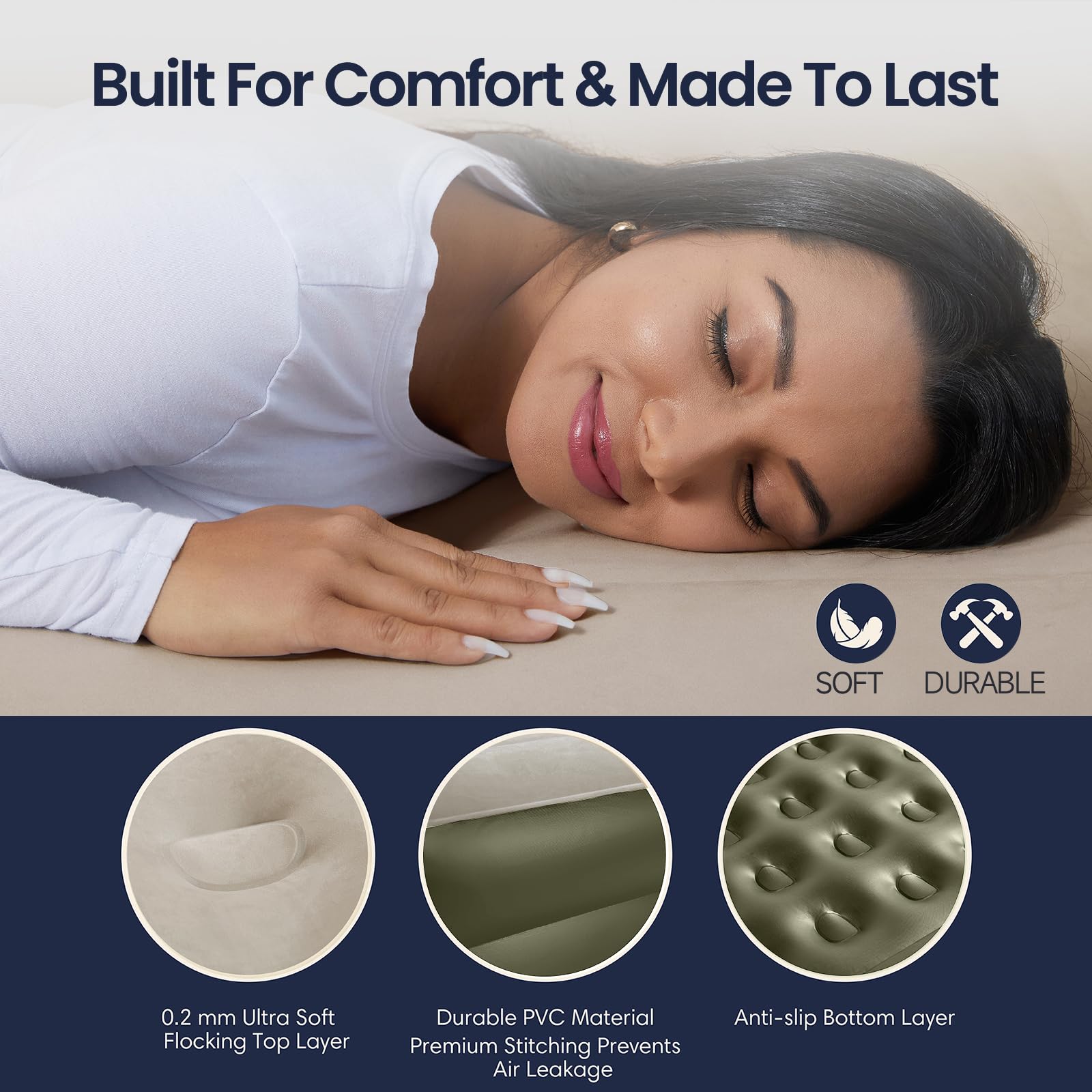 Colchón de Aire Queen OhGeni con Bomba Incorporada, Colchón - Imagen 5