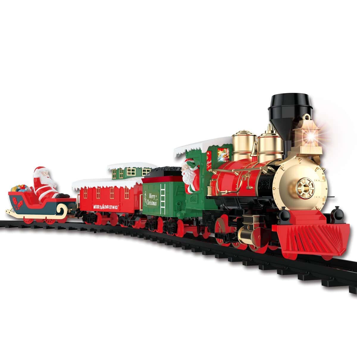 Set de Tren Navideño con Luces, Música, Sonidos y Vapor