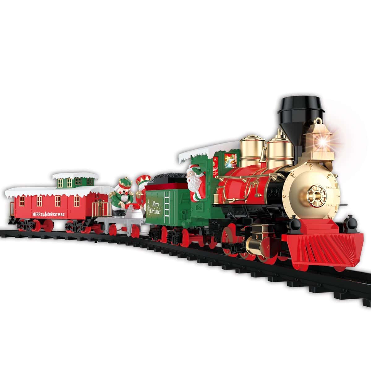 Set de Tren de Navidad para Debajo del Árbol con Luces,
