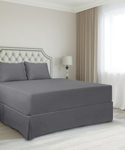 Faldón de cama de tamaño King premium 100% mezcla de