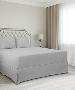 Faldón de Cama King Size de Lujo Mezcla de Algodón 100%