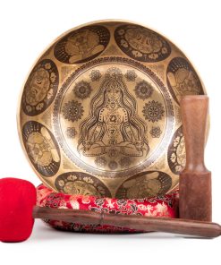 Juego de Gran Cuenco Tibetano - Tallado a Mano 12" Maestro