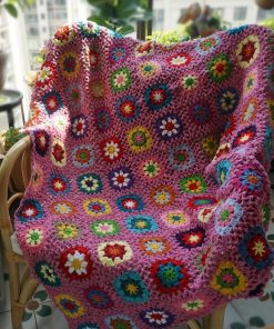 Manta de Ganchillo Hecha a Mano Estilo Mantón Abuela Regalo