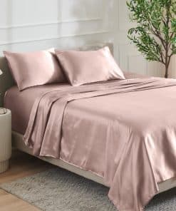 Juego de Sábanas de Satén de Poliéster de Lujo para