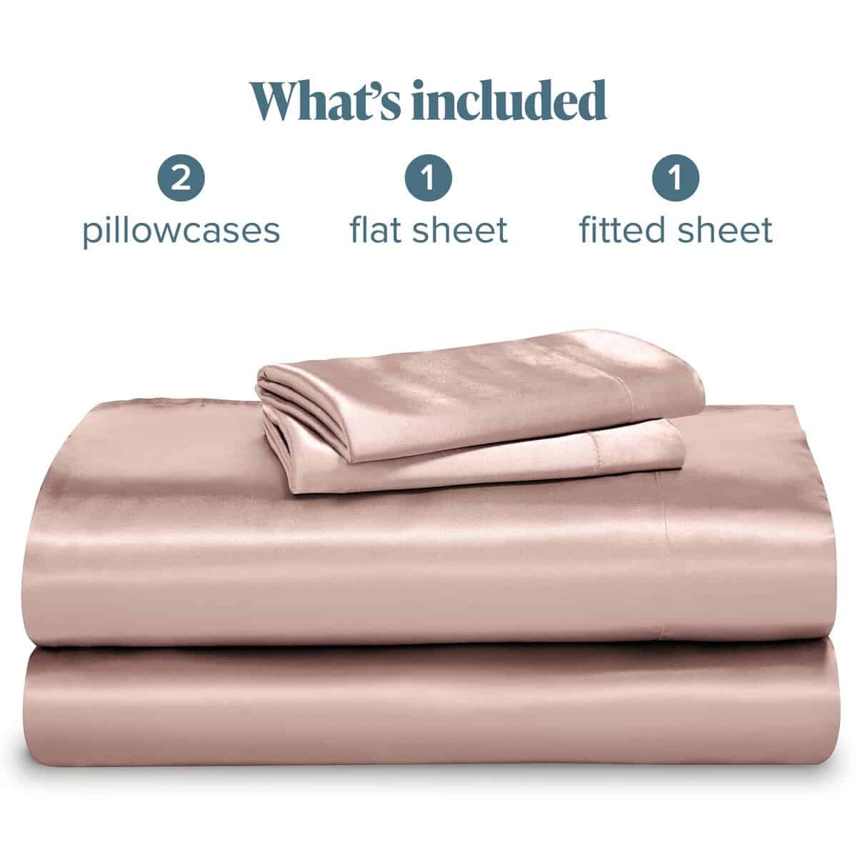 Juego de sábanas de lujo de satén de -Blush - Imagen 8