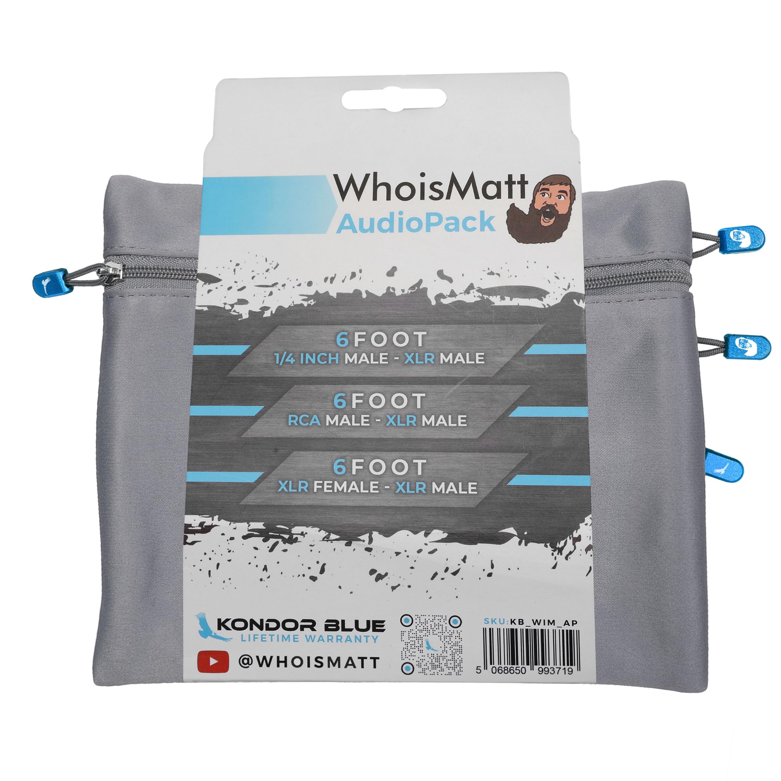 KONDOR BLUE x WhoisMatt | Paquete de Cables XLR con Bolsa - Imagen 3