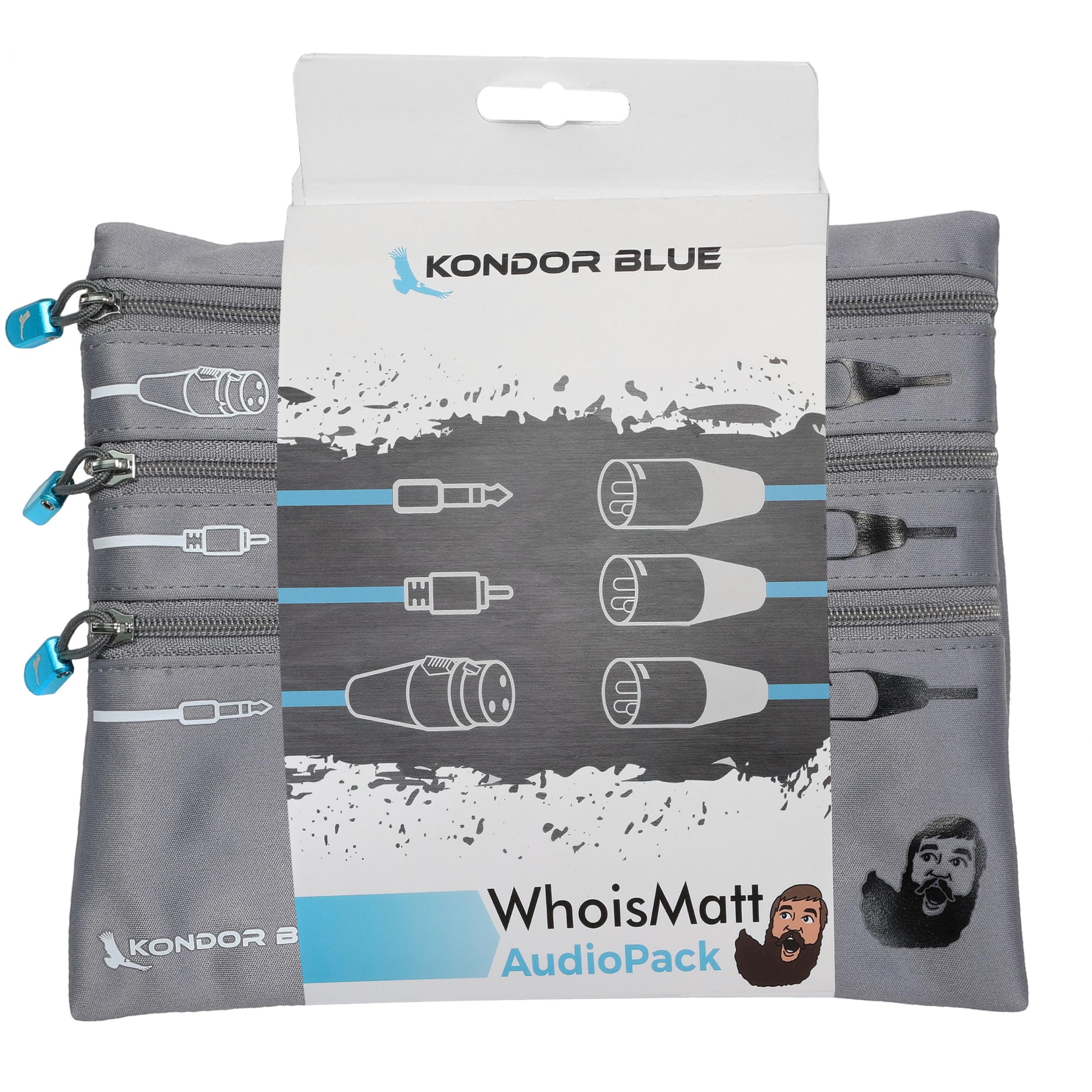 KONDOR BLUE x WhoisMatt | Paquete de Cables XLR con Bolsa