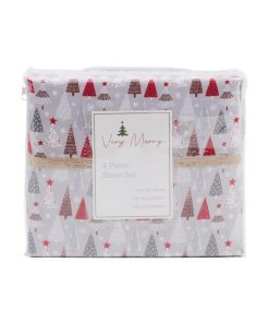 Juego de sábanas Very Merry Christmas Winter (Árboles de
