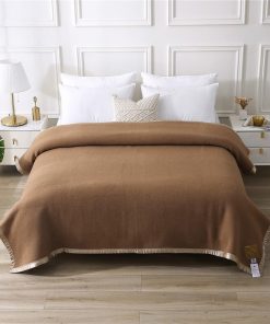 Manta de Lana Gruesa y Cálida, 500GSM 100% Lana de Nueva