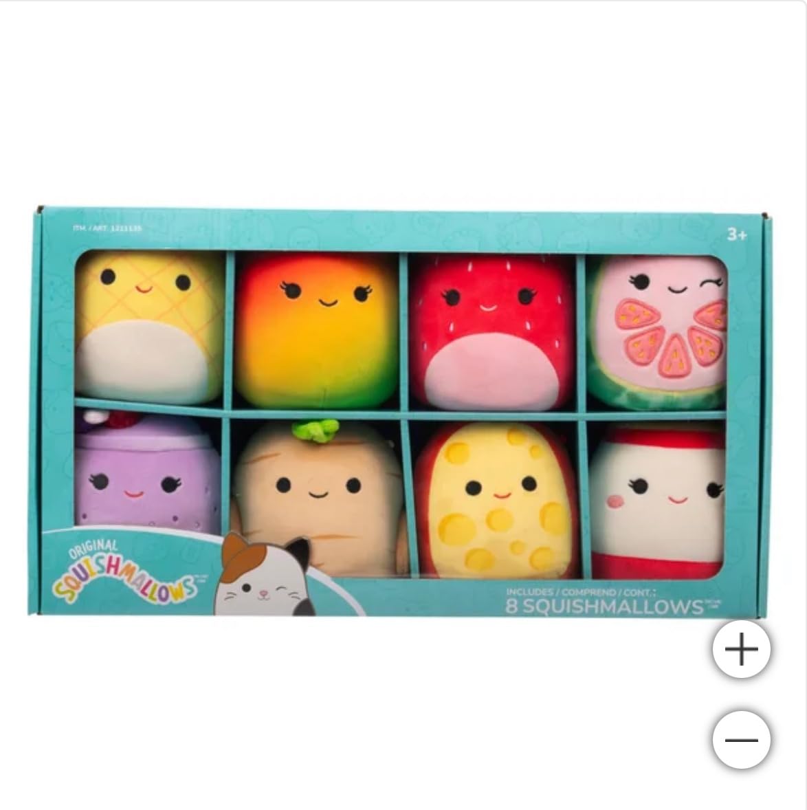 Paquete de 8 Peluches Originales Squishmallows Mini de 5"
