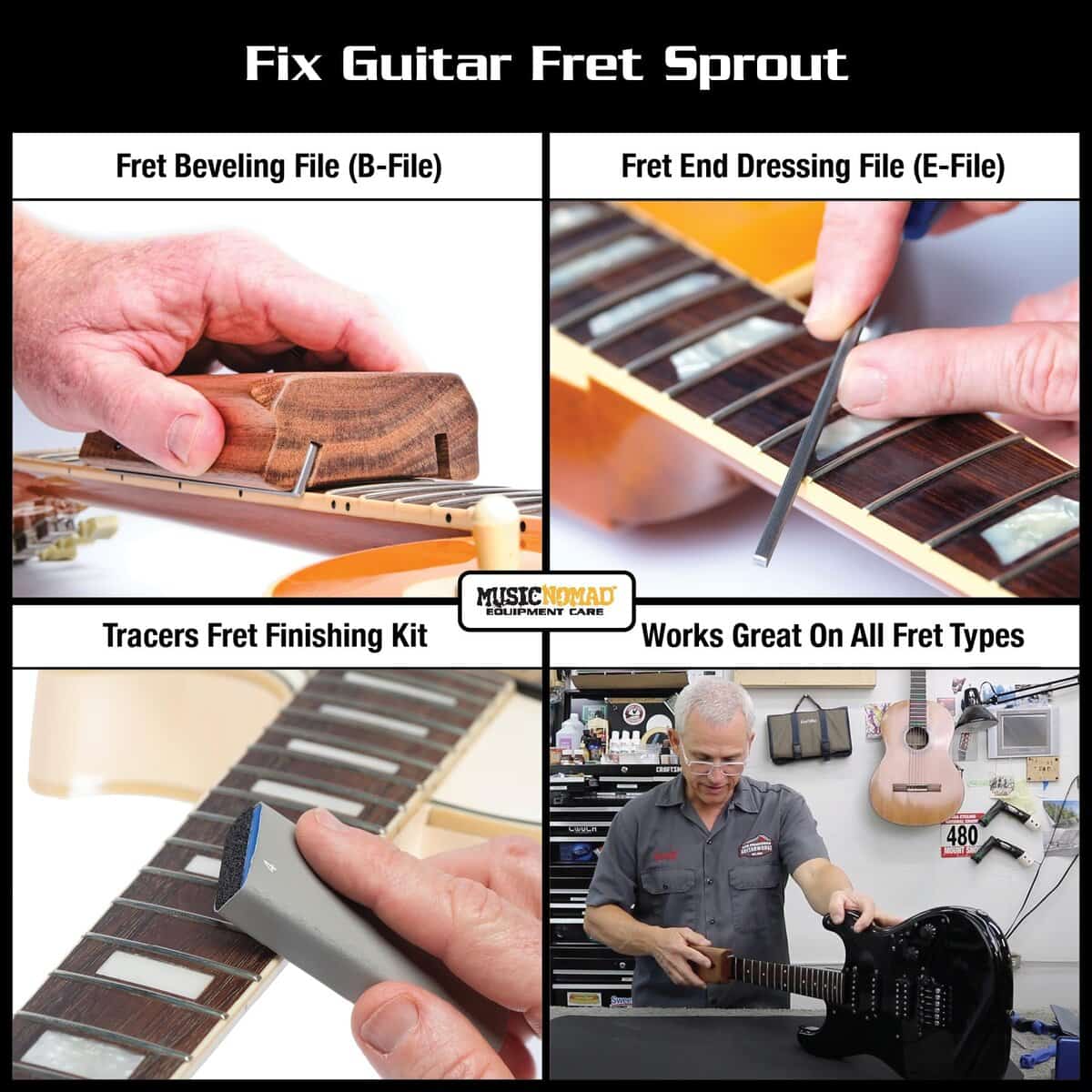 Kit de Cuidado de Trastes para Guitarra MusicNomad - Imagen 3