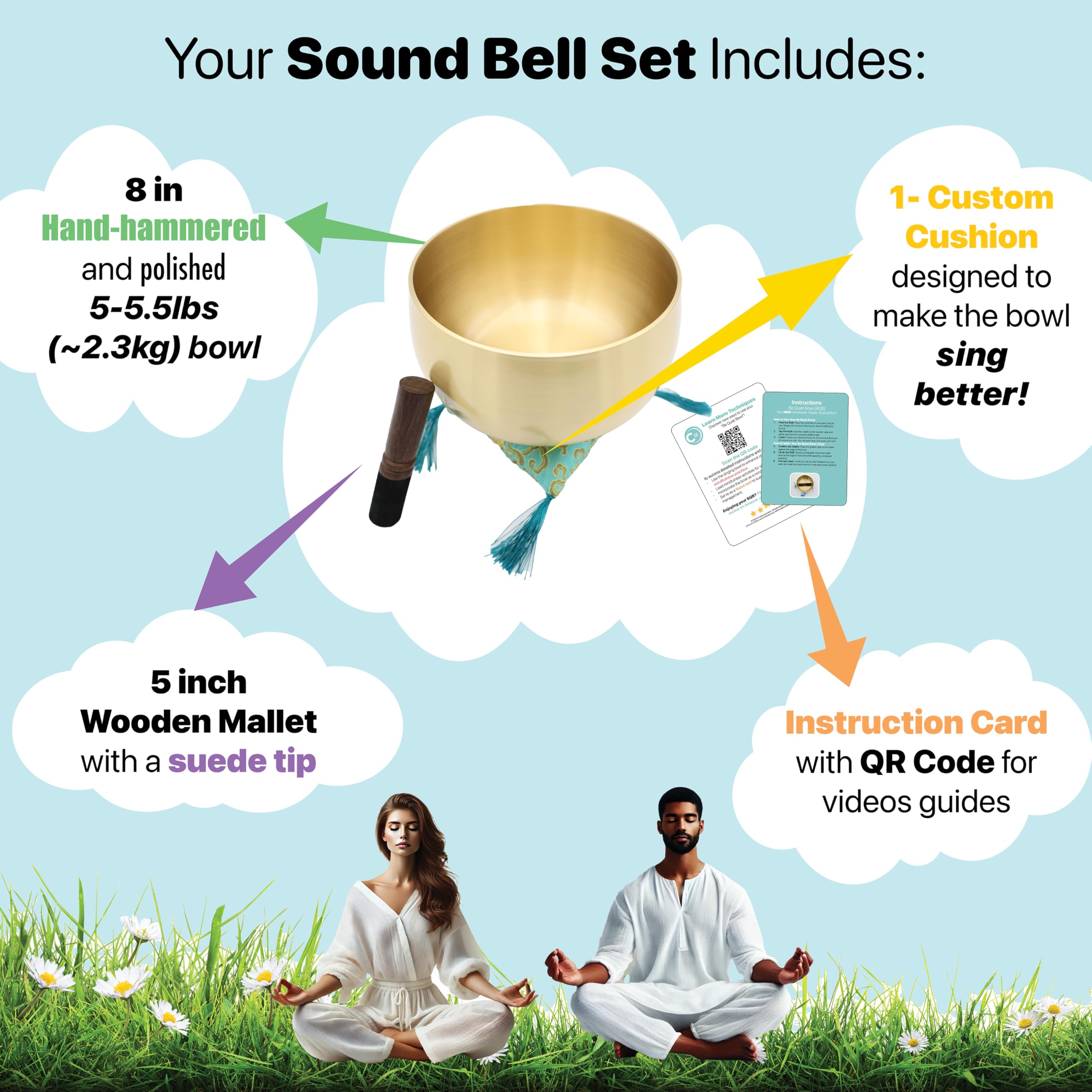 Juego de Cuenco de Campana Tibetana, Campana Maestra de - Imagen 7