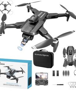 Drone 4k (Equipado con doble cámara), Drones Plegables,