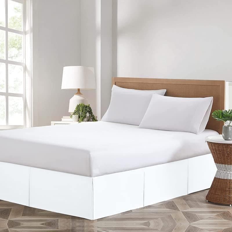 Faldón de Cama de Esquina Dividida Premium 850TC Blanco - Imagen 3
