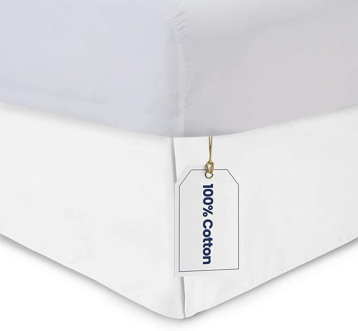 Faldón de Cama de Esquina Dividida Premium 850TC Blanco - Imagen 5