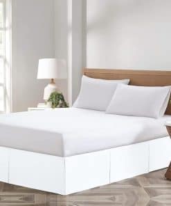 Faldón de Cama de Esquina Dividida Premium 850TC Blanco