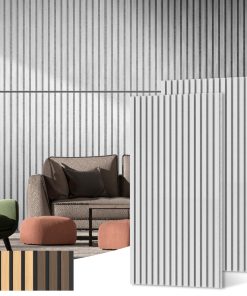 Paneles de Pared de Madera Acústica, Paquete de 2 45.3" x