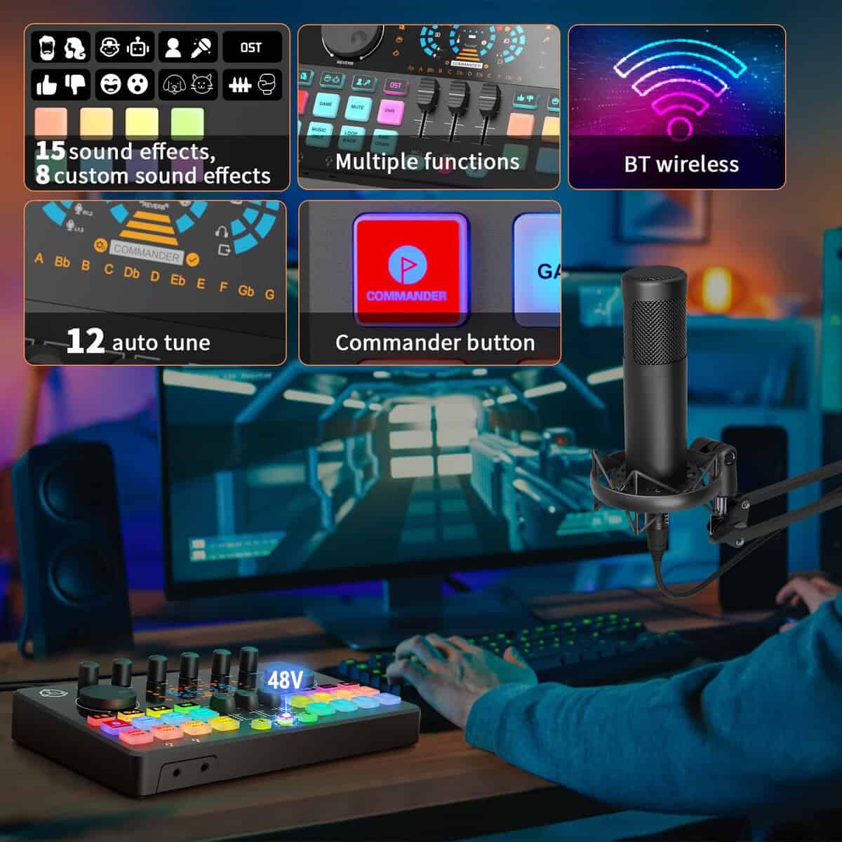 Paquete de equipo para podcast de 2 personas, Interfaz de - Imagen 7