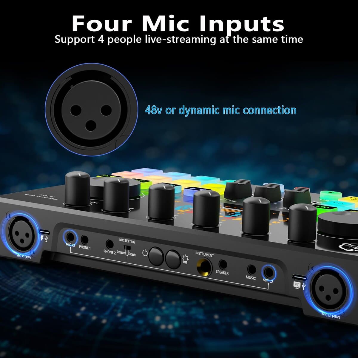 Paquete de equipo para podcast de 2 personas, Interfaz de - Imagen 3