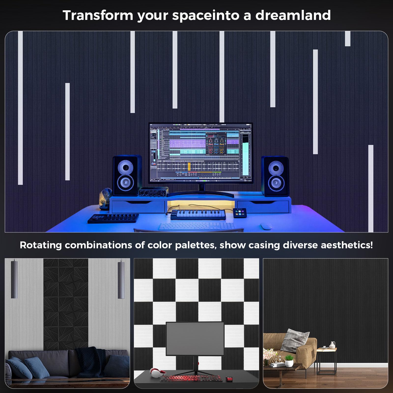 BSHEAD 8 Paquete de Paneles de Pared Insonorizantes - Imagen 7