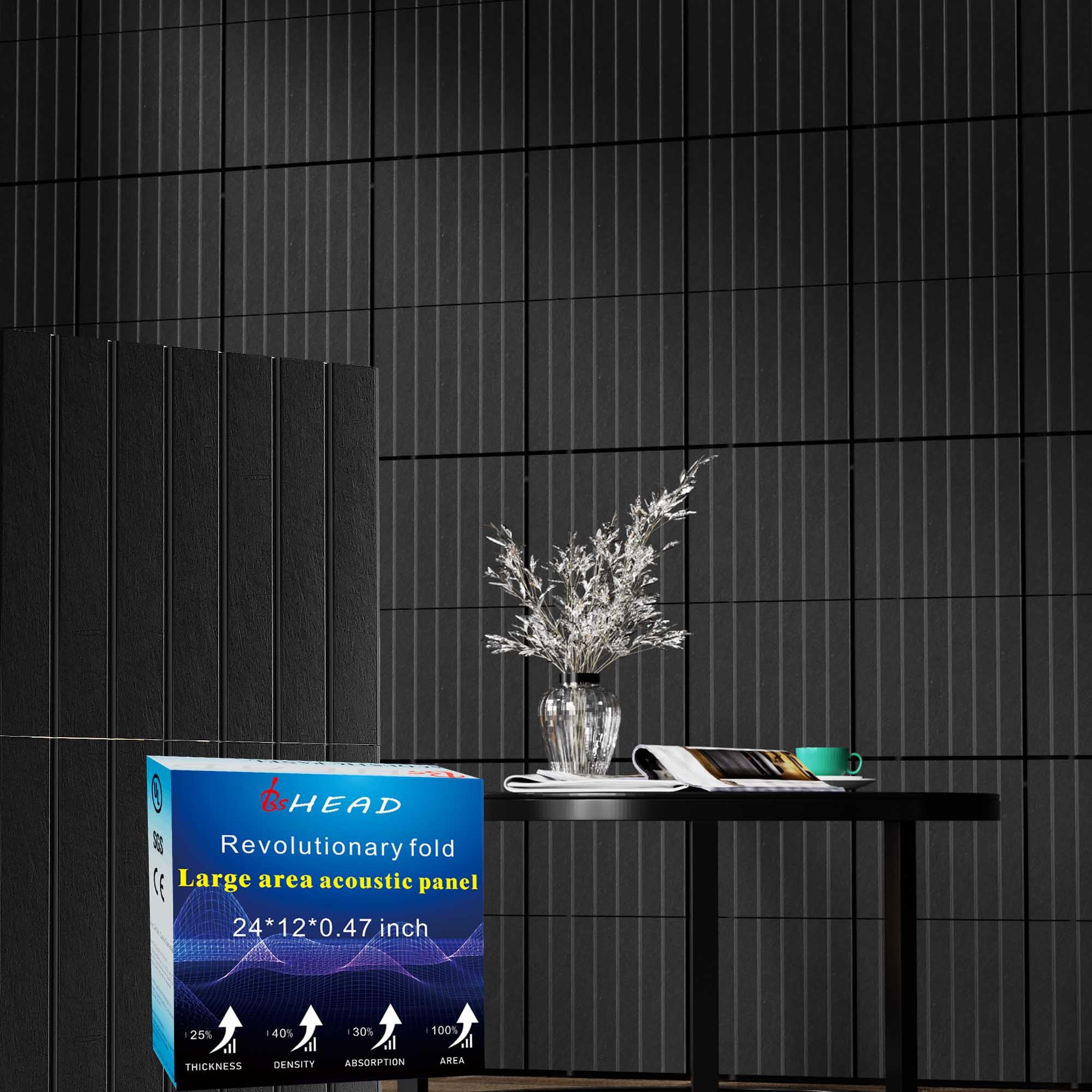 BSHEAD 8 Paquete de Paneles de Pared Insonorizantes