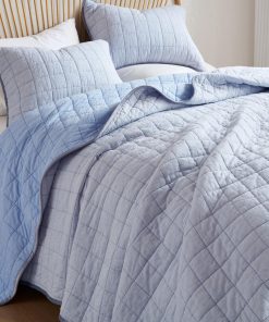 Juego de Edredón de Lino de Lujo Hyde Lane -Azul Aciano