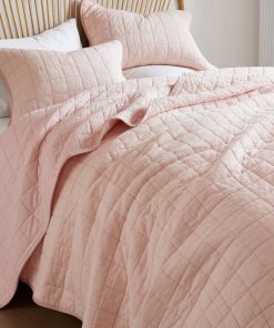 Juego de Edredón de Lino de Lujo Hyde Lane -Rosa Palo