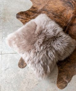 Funda de Cojín de Piel de Oveja Genuina Khara Home Premium