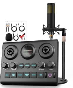 Paquete de Equipos de Podcast con Interfaz de Audio y