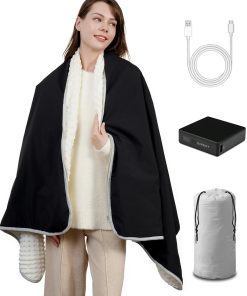 Manta térmica portátil Zireot con batería y cargador USB,