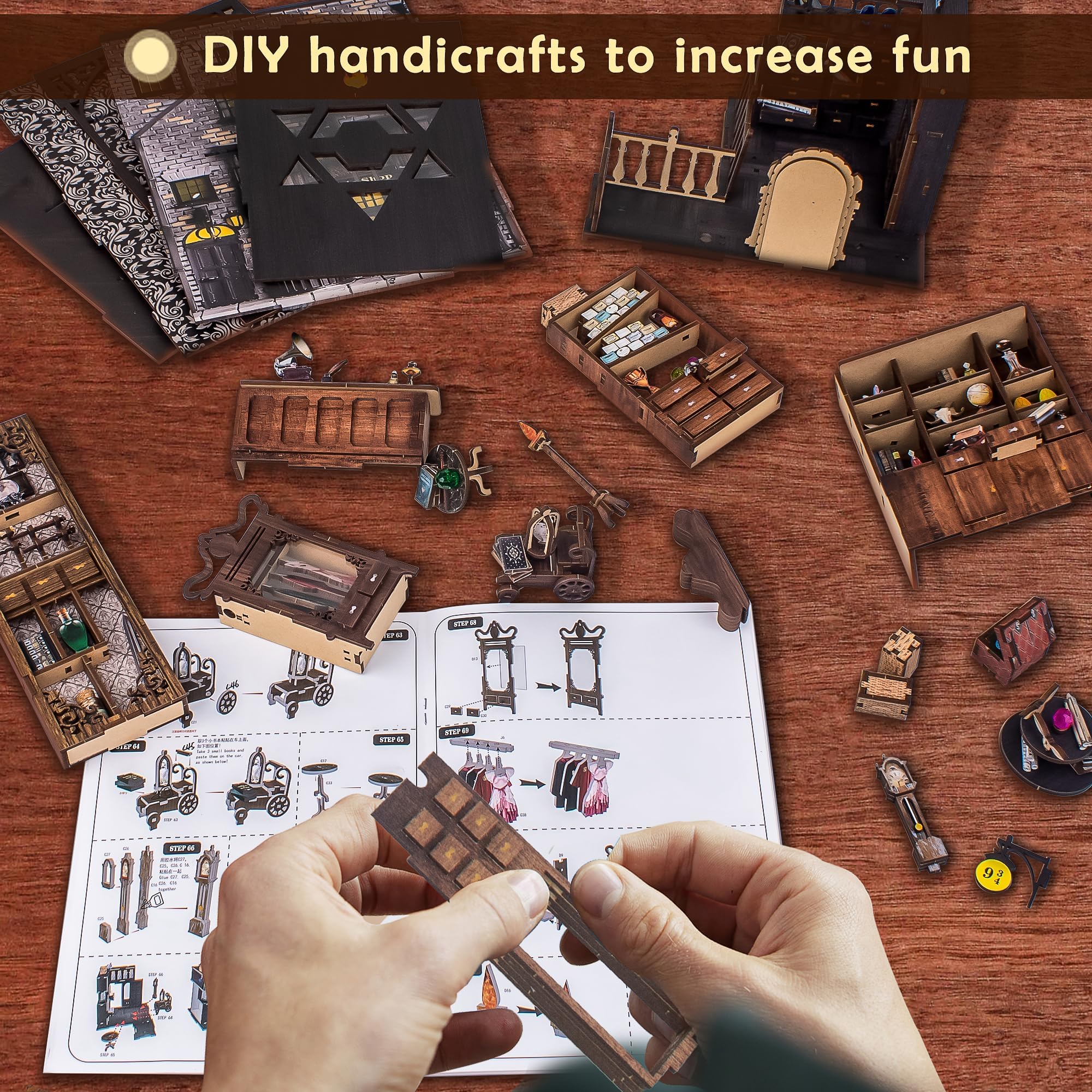 Kit de Libro Nook DIY, Kit de Libro Nook en Miniatura - Imagen 7