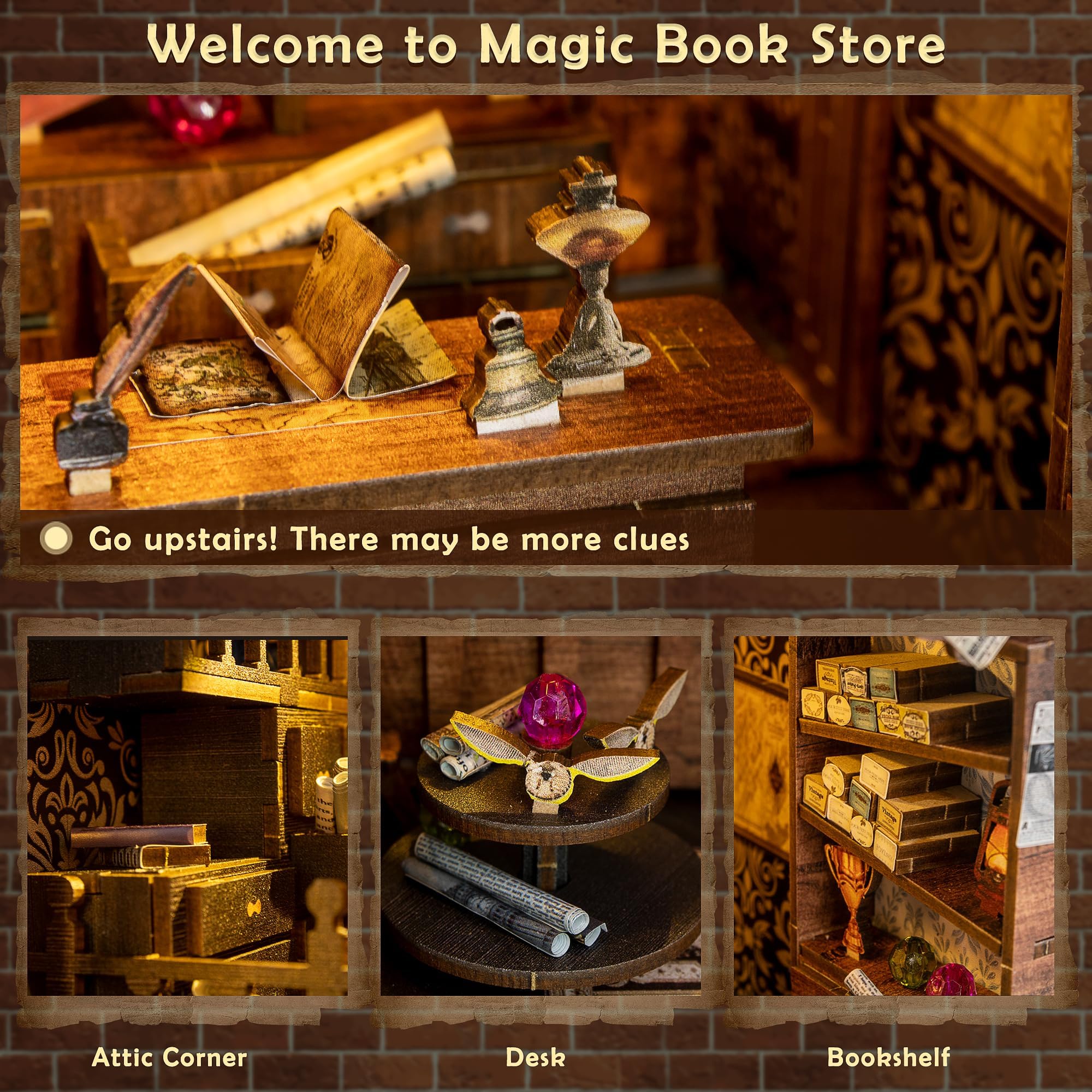 Kit de Libro Nook DIY, Kit de Libro Nook en Miniatura - Imagen 4