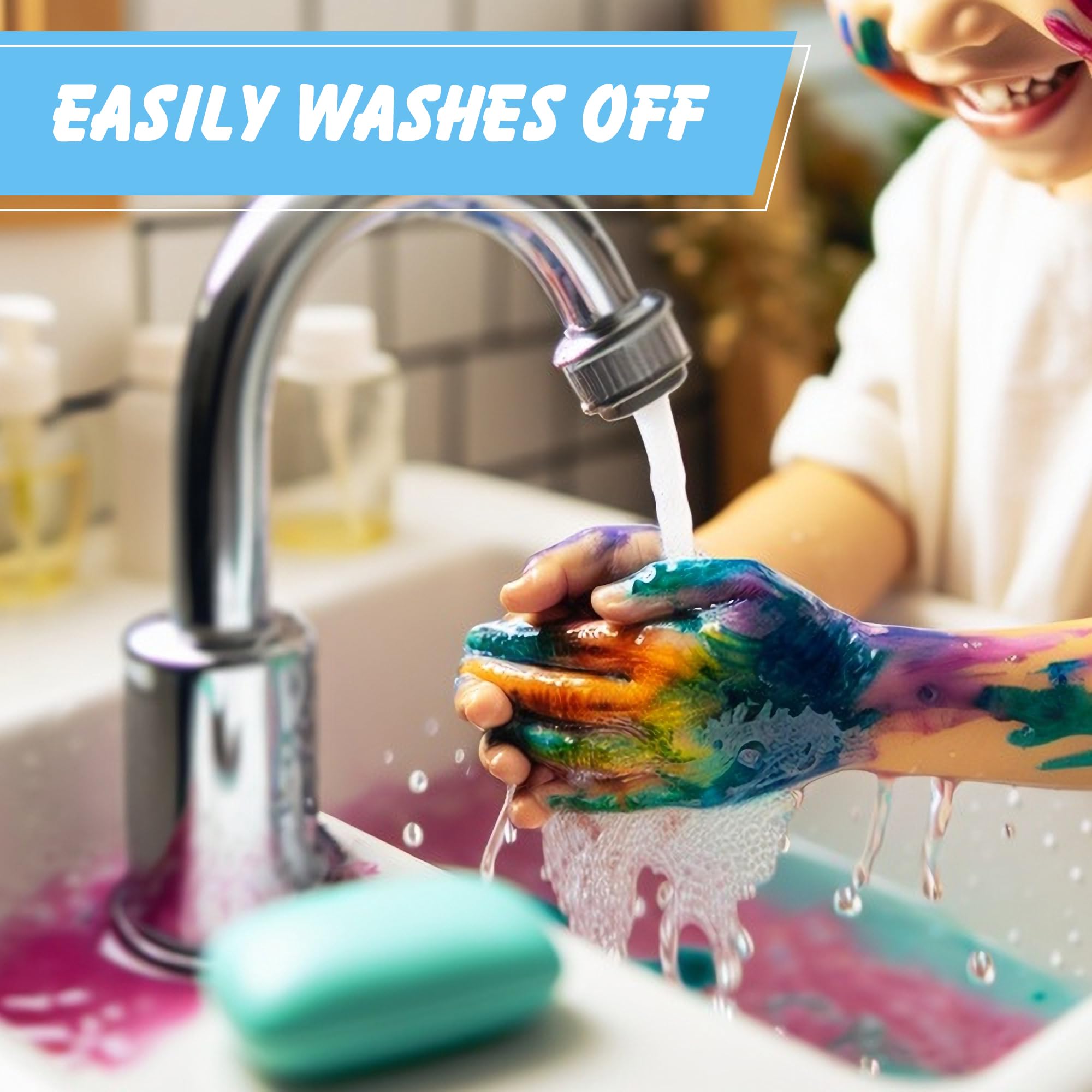 Set de Pinturas Lavables para Niños Darice, 12 Colores - - Imagen 7