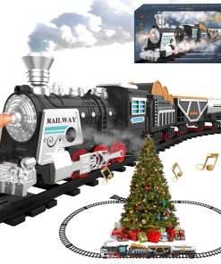 Set de Tren Eléctrico con Humo, Luces y Sonido para Niños -