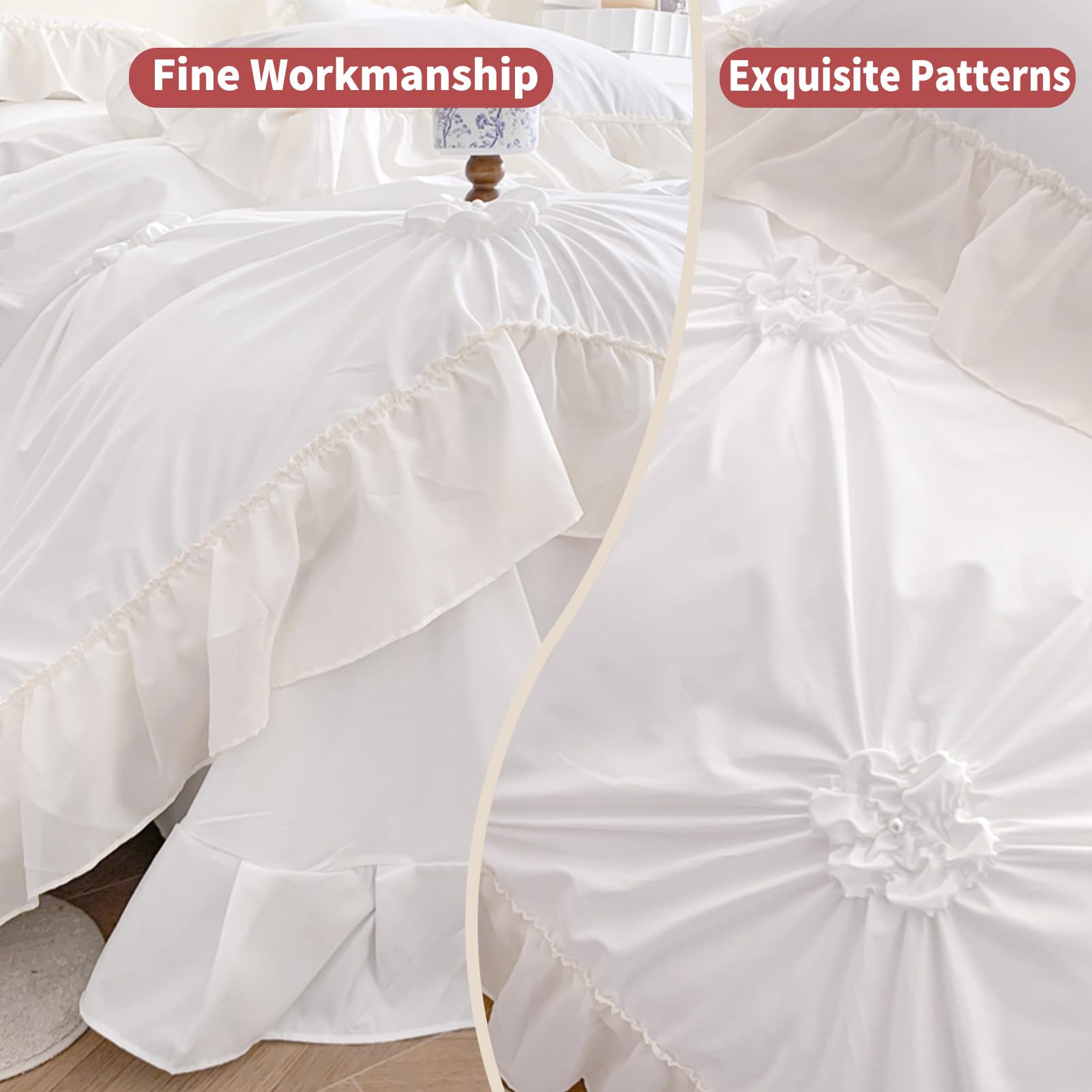 Juego de Funda Nórdica tamaño Twin Jngnpn Pearl Flower, - Imagen 5