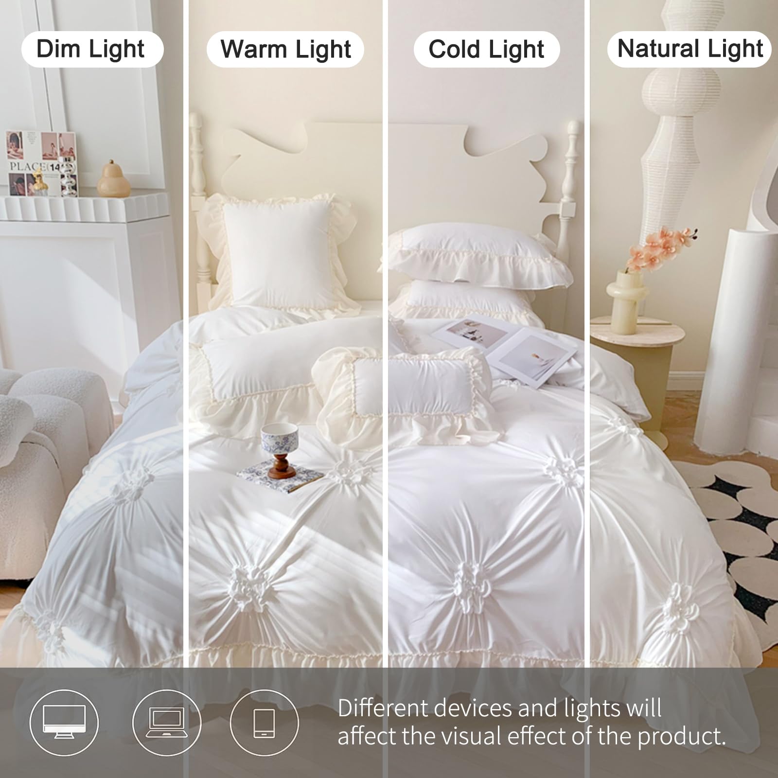 Juego de Funda Nórdica tamaño Twin Jngnpn Pearl Flower, - Imagen 6