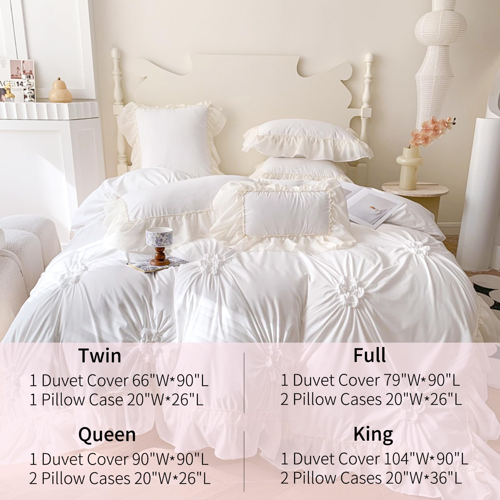 Juego de Funda Nórdica tamaño Twin Jngnpn Pearl Flower, - Imagen 4