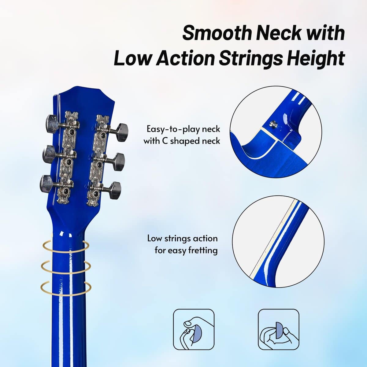ADM 38" Pulgadas Guitarra Acústica para Principiantes - Imagen 7