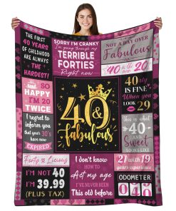 Regalos de 40 cumpleaños para mujeres, Manta de cumpleaños