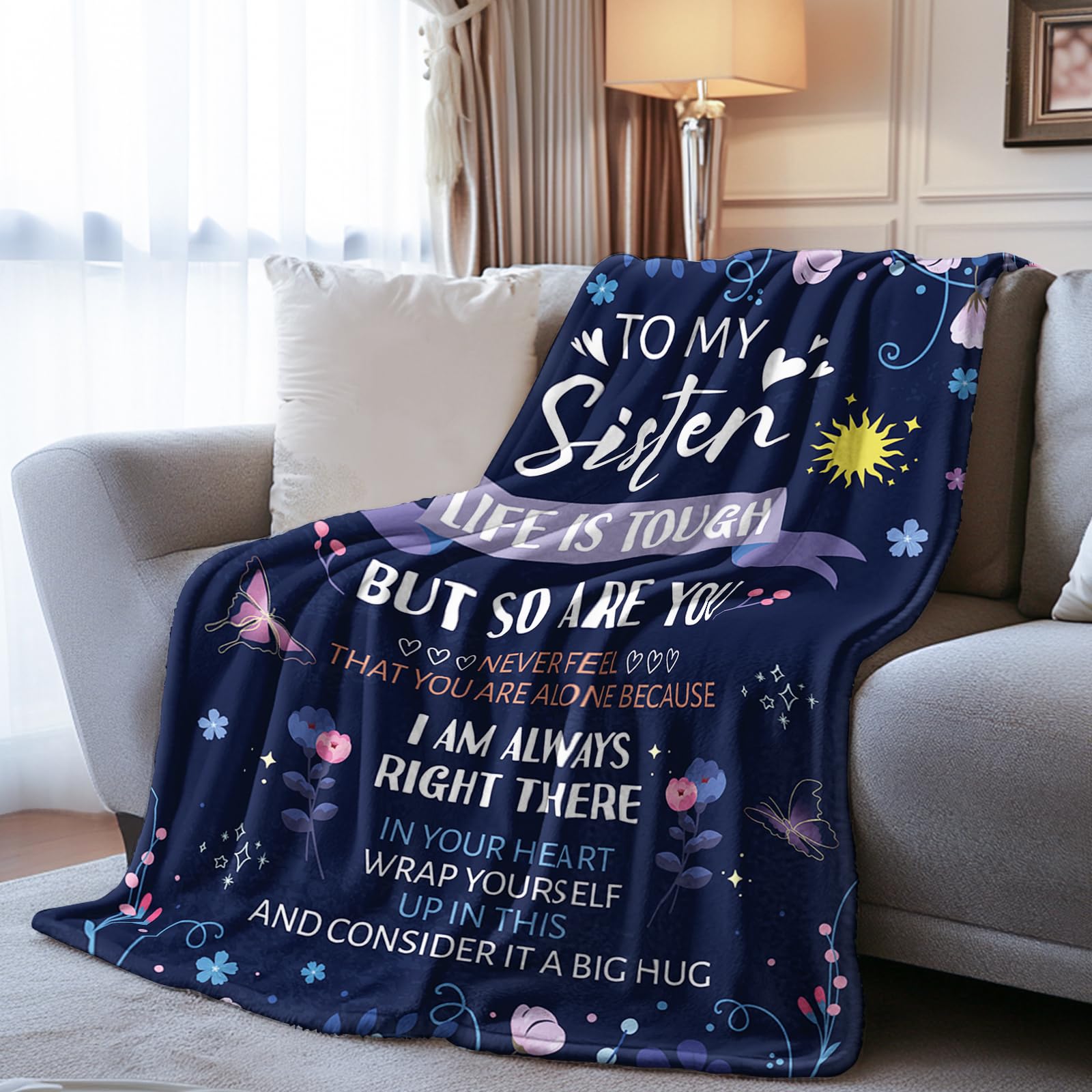 Manta para Hermana, Regalo de Cumpleaños para Hermana, - Imagen 4