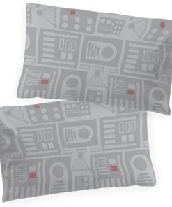 Juego de 2 Fundas de Almohada Reversibles Star Wars Dark