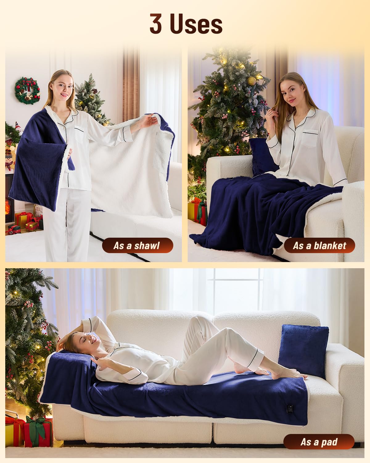 Manta térmica USB Sino Salected, 70"x 30", Manta térmica - Imagen 8