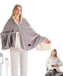 Manta Electrica USB Sino Salected 70"x 30", Portátil con 3