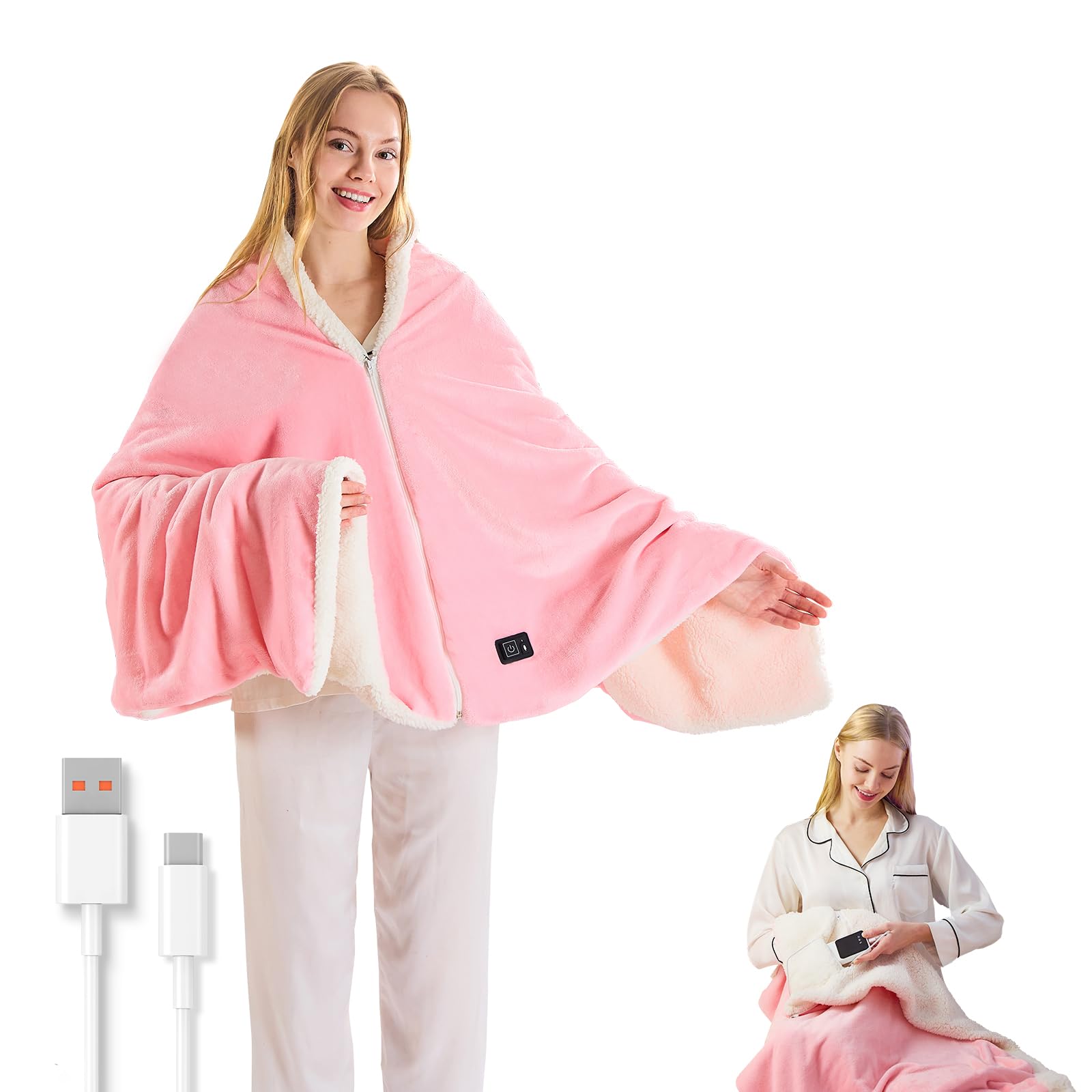 Manta térmica USB Sino Salected, 70"x 30" Manta térmica