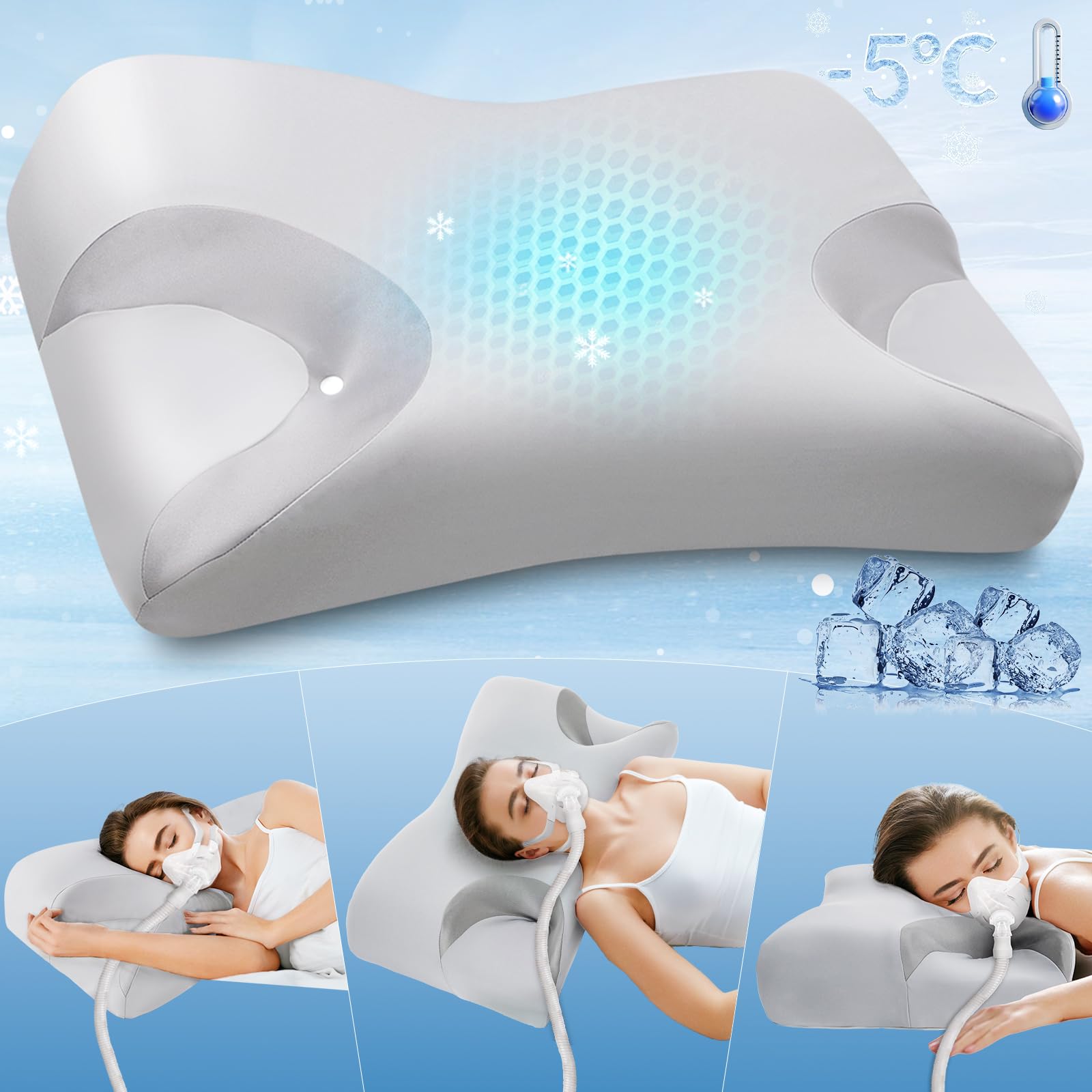 Almohada CPAP para Dormir de Lado para Aliviar el Dolor de