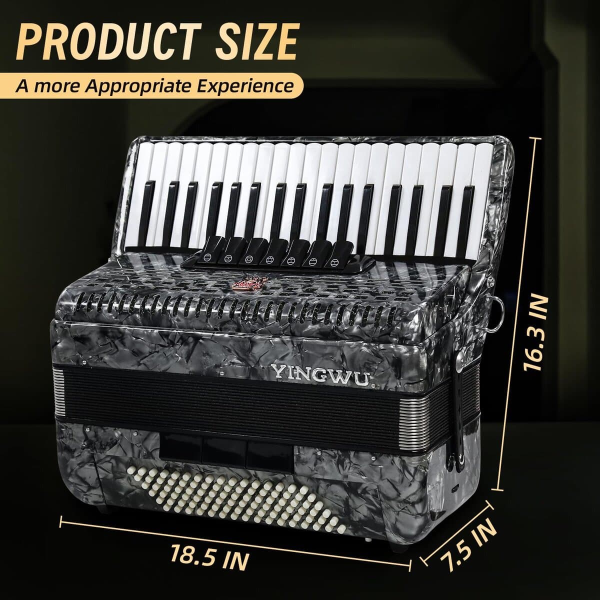Acordeón, 37 Teclas 96 Bajos - Profesional para - Imagen 5