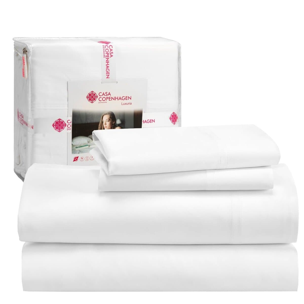 Juego de Sábanas CASA COPENHAGEN� Luxuria 4 Piezas Queen -