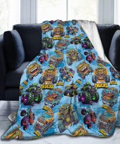 Manta Monster Truck - Decoración de Dormitorio Infantil