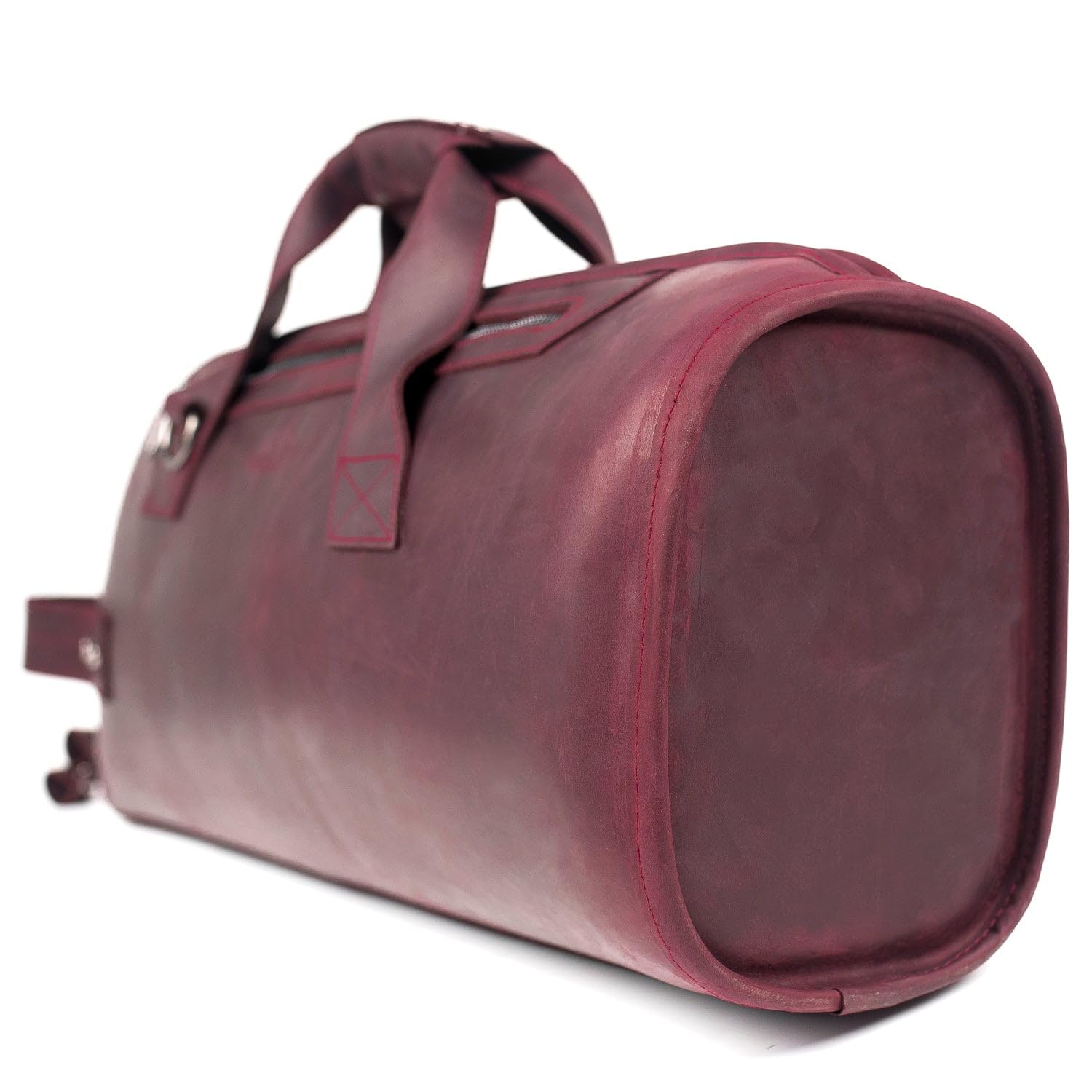 Funda para trompeta de cuero. Acolchada, ligera y -marsala - Imagen 6