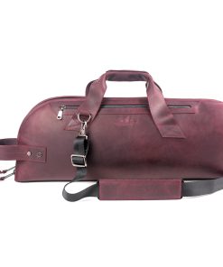 Funda para trompeta de cuero. Acolchada, ligera y -marsala